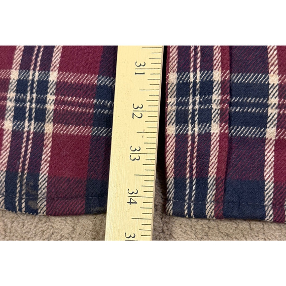 VTG Cabelas Flannel Shirt Jacket Quilted Lining Trucker Jacket LT LARGE TALL USA - Picture 8 of 8